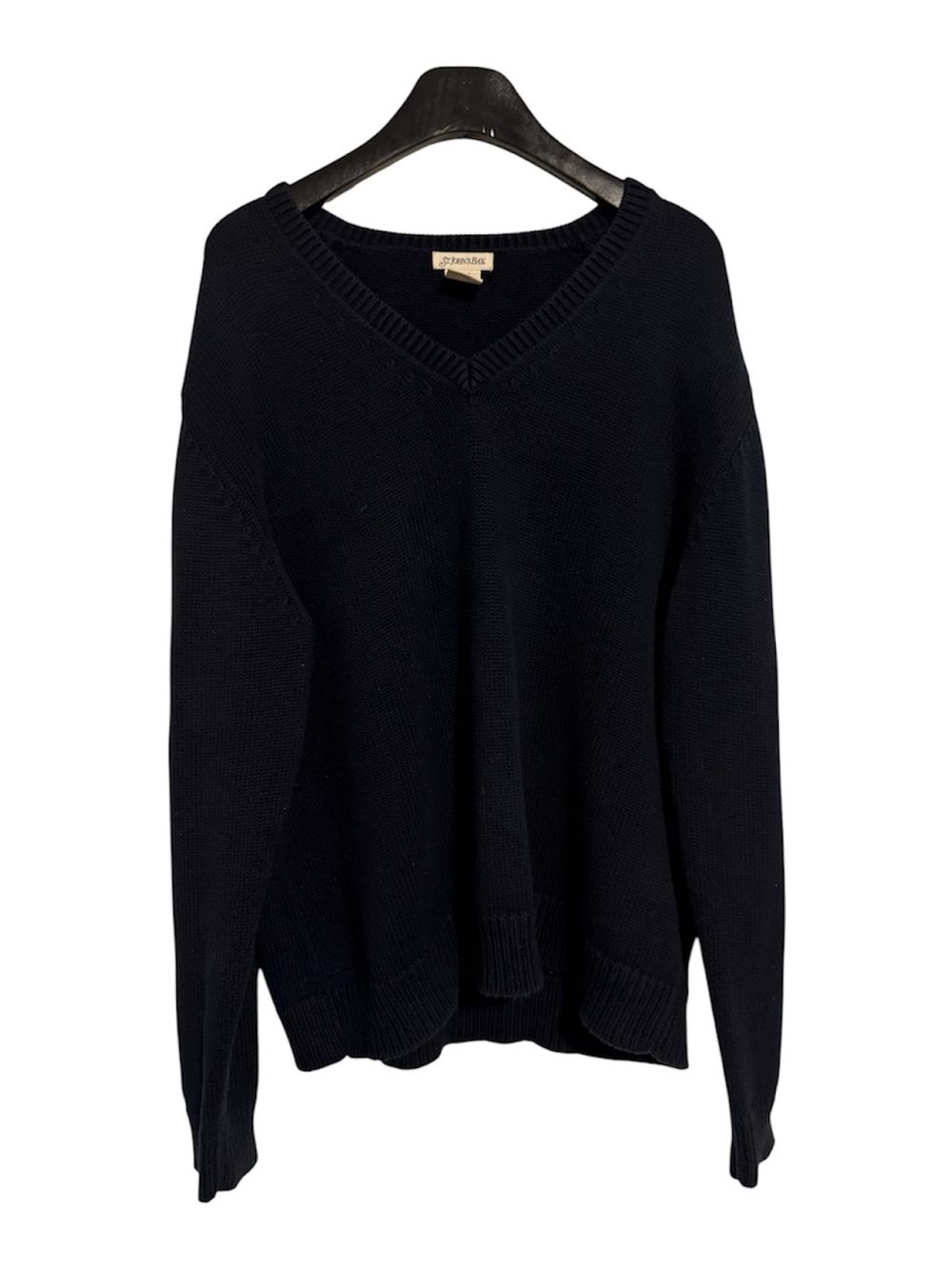 St. John's Bay Woman’s Black V-Neck Sweater size L